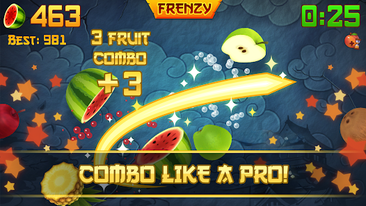 Fruit Ninja gameplay screenshot